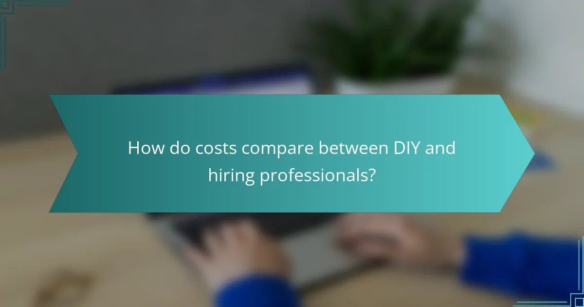 How do costs compare between DIY and hiring professionals?