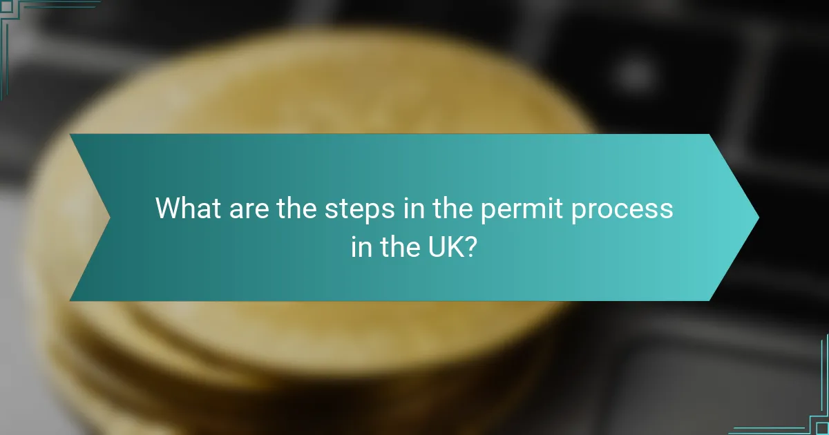 What are the steps in the permit process in the UK?